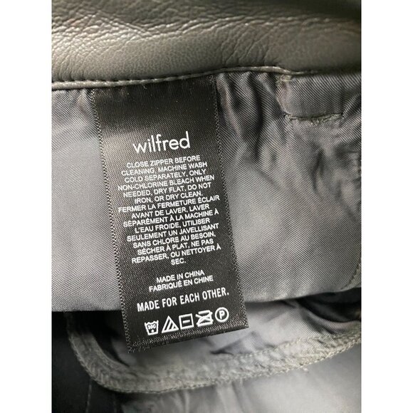 Aritzia Wilfred The Melina Faux Leather Straight leg Pants Womens 2 Gray Green - Picture 12 of 16